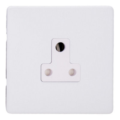 Varilight Round Pin Socket 5A - Screwless Primed Ready to Paint With ...