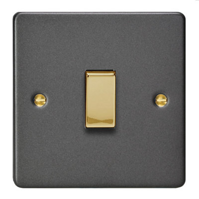 Varilight Single 3-Way 10A Intermediate Rocker Switch Graphite Grey ...