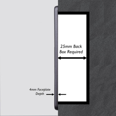 Varilight Single 3-Way 10A Intermediate Rocker Switch Graphite Grey ...