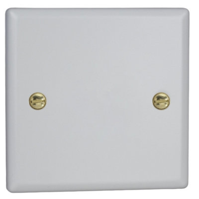 Varilight Single Blank Plate Vogue Matt White