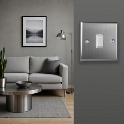 Varilight Single Rocker Light Switch Intermediate - Classic Brushed ...