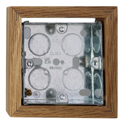 Varilight Single Surface Mounting Wall Box Oak
