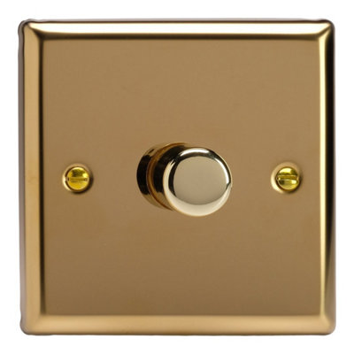 Varilight Single V-Dim Rotary Dimmer 60-400W - Classic Victorian Brass ...