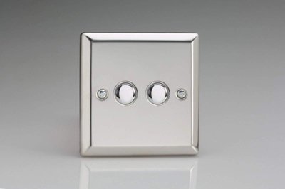 Varilight V-Pro IR 2-Gang Tactile Touch Control Dimming Light Switch for use with Master on 2-Way Circuits Mirror Chrome IJCS002 Price Comparisons | Compare The Build