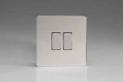 Varilight XDC2S Light Switch Polished Chrome,86x86x25mm