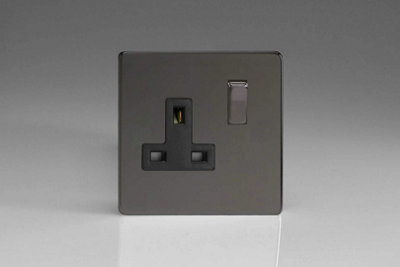 Varilight XDI4BS 13A Socket Black 1-Gang Iridium Black,86x86x32mm Price Comparisons | Compare The Build