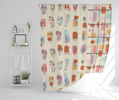 Various Faces, Leaves and Flowers, Abstract shapes (Shower Curtain) / Default Title Price Comparisons | Compare The Build