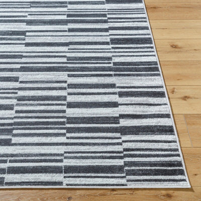 VARTIKA Scandi Modern Black Area Rug 200 x 275 cm