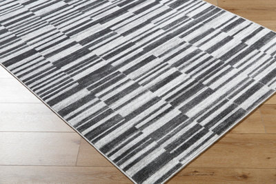 VARTIKA Scandi Modern Black Area Rug 200 x 275 cm