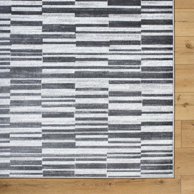 VARTIKA Scandi Modern Black Area Rug 200 x 275 cm