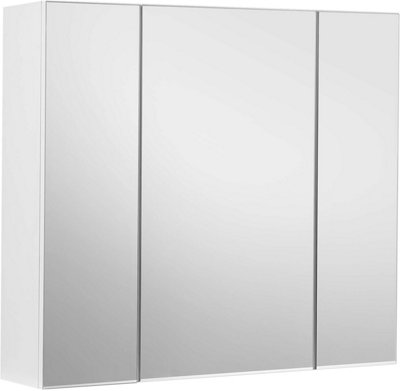 VASAGLE 3 Door Bathroom Wall Mirror Storage Unit with