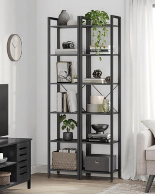 VASAGLE 6-Tier Bookshelf, Bookcase, Shelving Unit, Book Rack, for ...