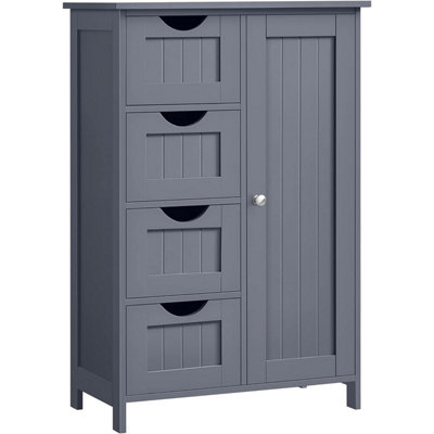 Vasagle bathroom floor storage cabinet with double door adjustable shelf sale