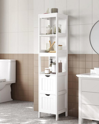 Tangkula 4 Drawers Bathroom Storage Cabinet Free-standing Side