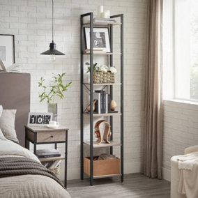 VASAGLE Bookcase, 6-Tier Bookshelf, Open Storage Shelving, Standing Display Rack, for Office, Living Room, Bedroom