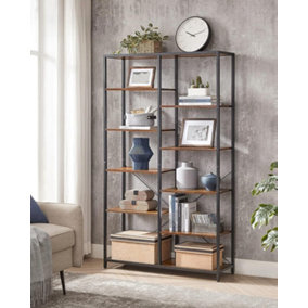VASAGLE Bookcase, Bookshelf 5 Tier, Standing Display Storage Rack, for Living Room, Office, Study, Bedroom, Kitchen, Easy Assembly