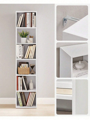 VASAGLE Bookcase, Bookshelf With 6 Shelves, For Living Room, Study, Office, Bedroom, Modern Style