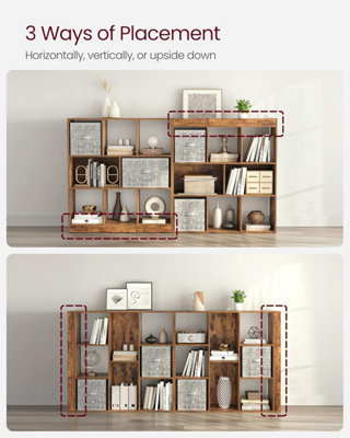 VASAGLE Bookcase, Shelf, Storage Unit with Open Compartments, for ...