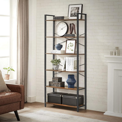 Rustic on sale grey bookshelf