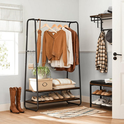Rustic clothes rail hotsell