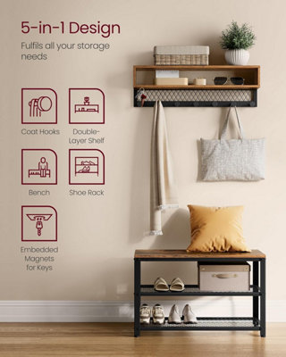 Bench coat rack combo hotsell