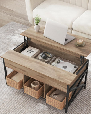 VASAGLE Coffee Table, Lift-Top Table Coffee Table for Living Room ...