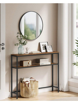 VASAGLE Console Table For Hallway 2 Tier Slim Sofa Table 20 X 100 X 80 Cm