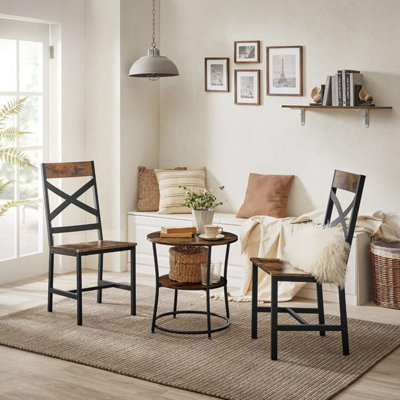 VASAGLE Dining Chairs, Kitchen Chairs Set of 2, Dining Seats for Dining ...