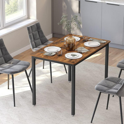 VASAGLE Dining Table, Kitchen Table, 70 x 110 x 75 cm, Chairs Not Included, Dining Table for 4 People, Living Dining Room