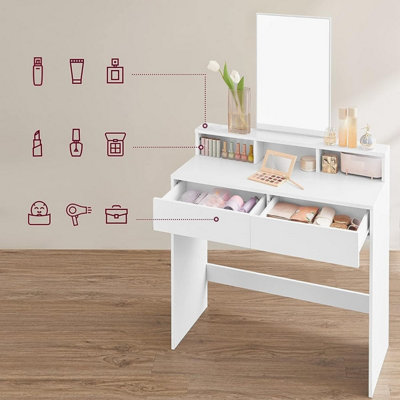 Vasagle vanity table with store flip top mirror