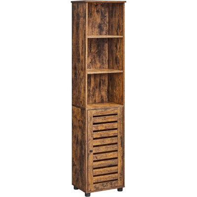 NEW Bathroom Tall hotsell Cabinet with 3 Open Compartments and 2 Adjustable Shelves