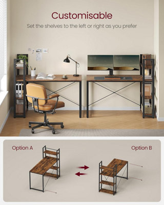 Home desk with shelves discount