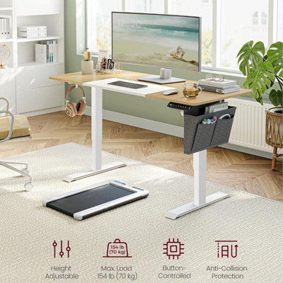 VASAGLE Office Station, Extended Electric Desk with Programmable Height ...