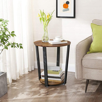 Small round deals industrial side table