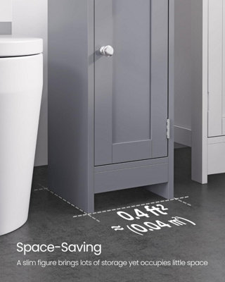 VASAGLE Slim Bathroom Floor Storage Cabinet, Freestanding Bathroom ...