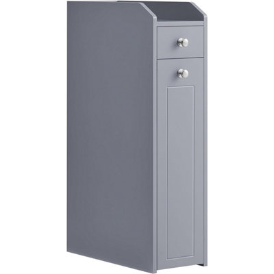 VASAGLE Small Bathroom Cabinet, Slim Bathroom Storage Unit, Organiser ...