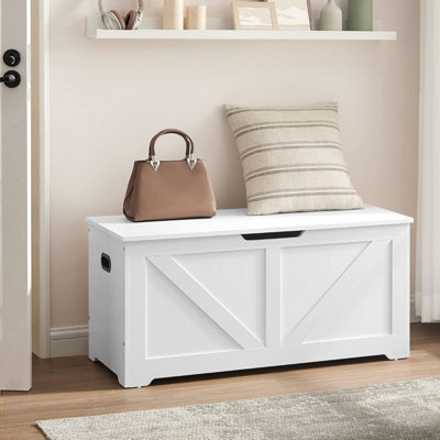 VASAGLE Storage Cabinet, Farmhouse Style Shoe Bench, Blanket Holder ...