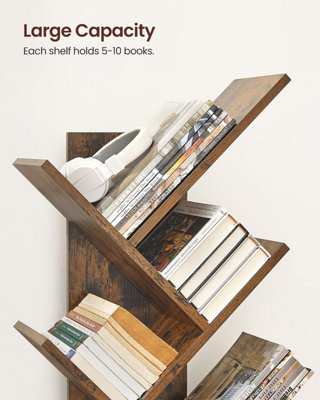 thumbnail image 2 of FAVOOSTY 8-Tier Bookshelf: Tall Wooden Bookcase For Living Room, Bedroom & Office - Space-Saving Storage With Anti-Tip Kit 2 of 2