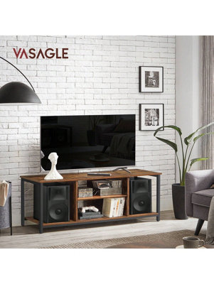 VASAGLE TV Stand For TV Up To 60 Inches, TV Cabinet With Open