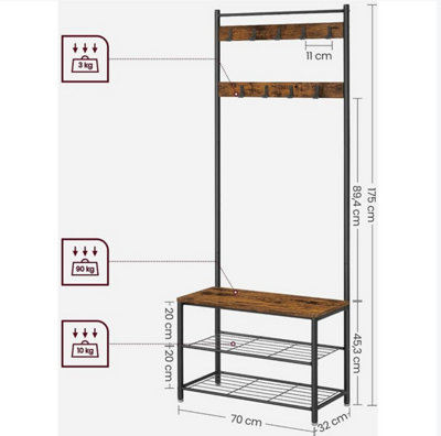 Vasagle vintage hat and coat stand cheap