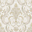 Vasari Sonata Damask Cream/Gold Wallpaper