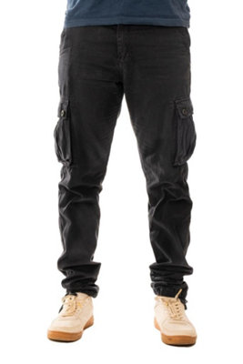 Vasego Men's Cargo Trousers Durable Work Pants for Men with 6 Pockets Work Camping Hiking Trousers Navy, 28