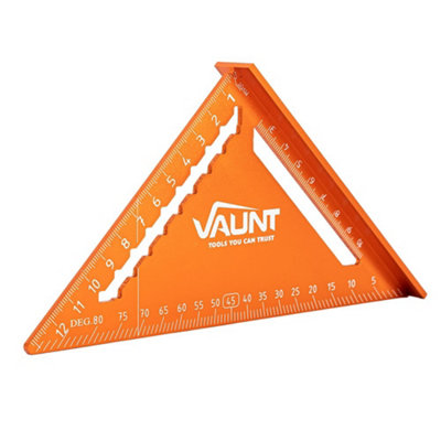 Vaunt 125mm Aluminium Pocket Metric Speed Square 5 Inch Pocket Square V1149009