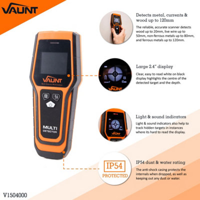 Vaunt Multi-Detector Wall Scanner Stud Finer Wire Metal Detector Tool V1504000 - 7