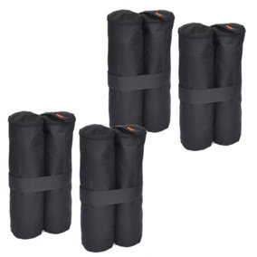 Vaunt Pack of 4 Gazebo Weights Premium Sand Bag Heavy-duty Pole Parasol Weights