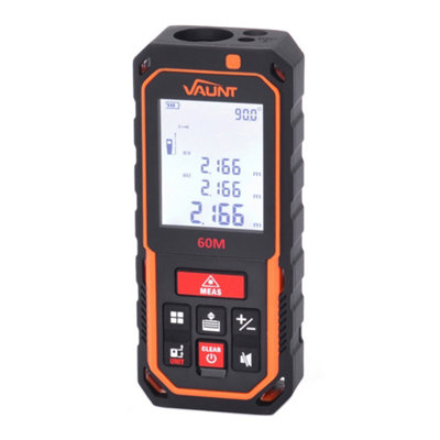 Vaunt Professional Laser Distance Measure 60m USB Rechargeable Anti Shock IP65