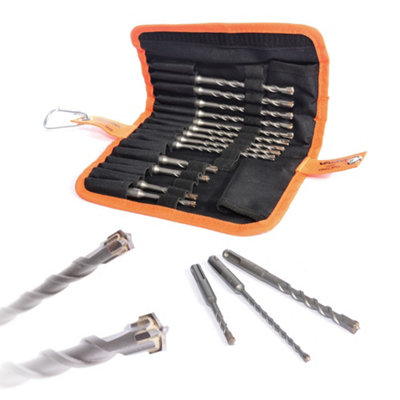 Vaunt SDS+ Endurance Cross Tip Drill Bit Set - 17 Piece