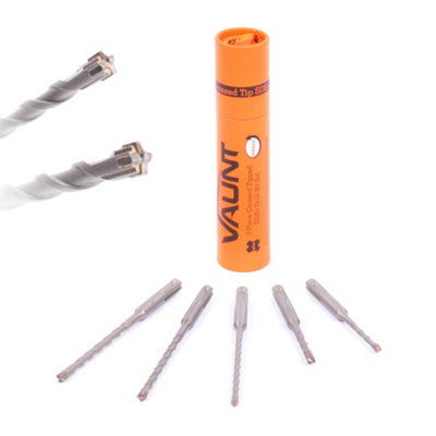 Vaunt SDS+ Endurance Cross Tip Drill Bit Set - 5 Piece