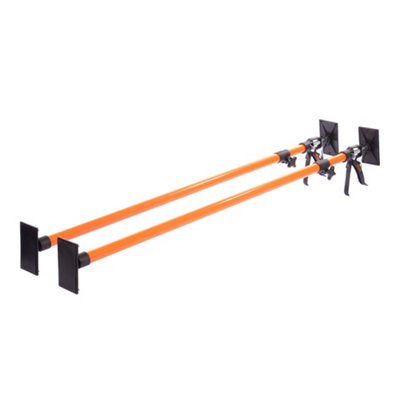 Vaunt Telescopic Drywall Support Bars Poles Twin Pack 1140 2895mm 30kg Max Load