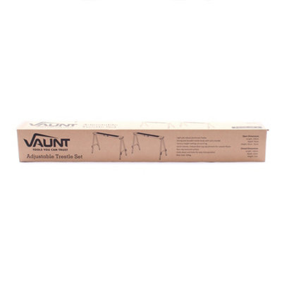 Vaunt Telescopic Saw Horse Twin Pack Adjustable Non Slip Trestle Pair V2003006 - 8
